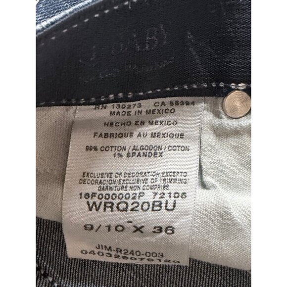 Wrangler Q Baby Jeans Womens Size 9/10 X 36 Blue Denim Western Rodeo - Picture 2 of 14